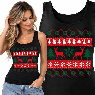 TANK TOP DAMSKI ŚWIĄTECZNY  COOL SWEATER